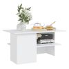 vidaXL Table basse blanc 90x60x46,5 cm bois d'ingénierie