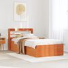 vidaXL Cadre de lit avec t&ecirc;te de lit cire marron 90x190 cm bois de pin
