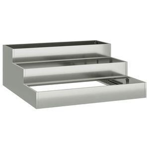 vidaXL Cache-pot de jardin Argent 90 x 90 x 35 cm Acier galvanis&eacute;