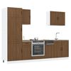 vidaXL Ensemble d'armoires de cuisine 7 pcs Lucca bois d'ing&eacute;nierie
