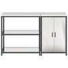 vidaXL Ensemble de rangement cuisine 2 pcs Argent&eacute; Acier inoxydable