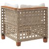 vidaXL Canap&eacute; d'angle de jardin avec coussins beige r&eacute;sine tress&eacute;e