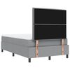 vidaXL Lit &agrave; ressorts avec matelas Gris clair 120 x 200 cm tissu