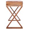 vidaXL Bureau d'ordinateur Naturel 115x47x77 cm Bois d'acajou massif