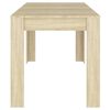 vidaXL Table à manger Chêne sonoma 140x74,5x76 cm Bois d'ingénierie