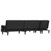 vidaXL Canap&eacute;-lit en forme de L noir 260x140x70 cm tissu