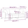 vidaXL Canap&eacute; 3 places avec oreillers et coussins Jaune clair 180 cm