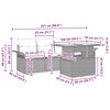 vidaXL Ensemble de canap&eacute; de jardin avec coussin 5 pcs Beige polyrotin