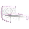 vidaXL Cadre de lit sans matelas blanc bois massif