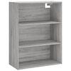 vidaXL Buffet haut Sonoma gris 69,5x34x180 cm Bois d'ingénierie
