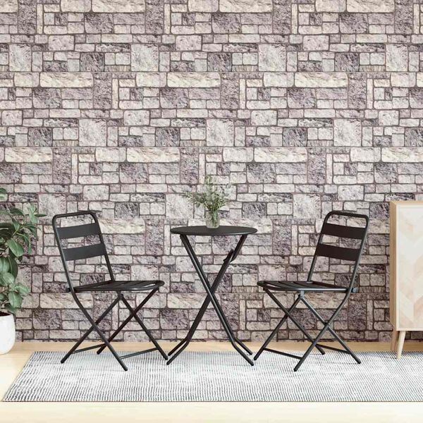 vidaXL Panneaux muraux 3D design de brique gris clair 10 pcs EPS