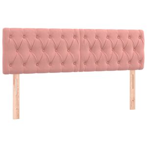 vidaXL T&ecirc;tes de lit Rose 144x7x78/88 cm Velours