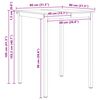 vidaXL Table de bar Blanc 110 x 55 x 105 cm Bois de pin massif