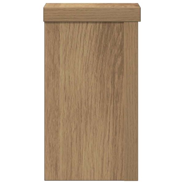 vidaXL Supports pour plantes 2 pcs ch&ecirc;ne artisanal bois d'ing&eacute;nierie