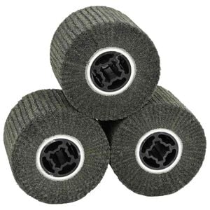 vidaXL Rouleaux de pon&ccedil;age 3 pc Noir 12 x 12 x 10 cm Fibre synth&eacute;tique