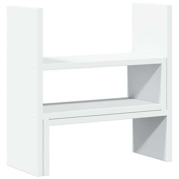 vidaXL Organisateur de bureau r&eacute;glable blanc bois d'ing&eacute;nierie
