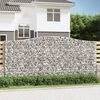 vidaXL Paniers &agrave; gabions arqu&eacute;s 3 pcs 400x30x180/200 cm Fer galvanis&eacute;