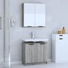 vidaXL Ensemble d'armoires de salle de bain 2 pcs sonoma gris