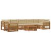 vidaXL Ensemble de canap&eacute;s d'ext&eacute;rieur 8 pcs Naturel et Beige