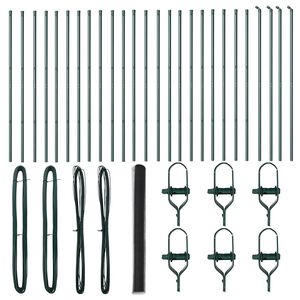 vidaXL Fixation au sol hexagonale 50 x 1,5 m Acier recouvert de PVC