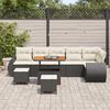 vidaXL Ensemble de canap&eacute; de jardin 9 pcs Noir polyrotin