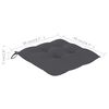 vidaXL Chaises de jardin lot de 6 avec coussins anthracite Teck solide