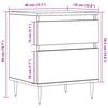 vidaXL Table de chevet ch&ecirc;ne artisanal 40x35x50 cm bois d&rsquo;ing&eacute;nierie