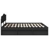 vidaXL Cadre de lit Noir 180 x 200 cm Bois de pin massif