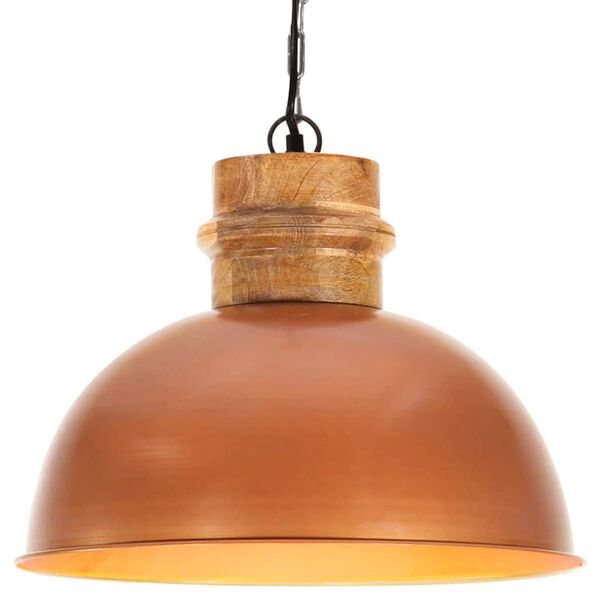 vidaXL Lampe suspendue industrielle Cuivre Rond 42 cm E27 Manguier