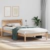 vidaXL Cadre de lit avec t&ecirc;te de lit Marron 80 x 200 cm Pin massif