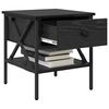 vidaXL Table de chevet avec tiroir 2 pcs Ch&ecirc;ne noir 40 x 42 x 45 cm