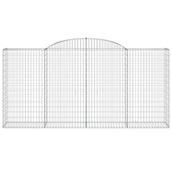 vidaXL Paniers &agrave; gabions arqu&eacute;s 7 pcs 300x50x140/160 cm fer galvanis&eacute;