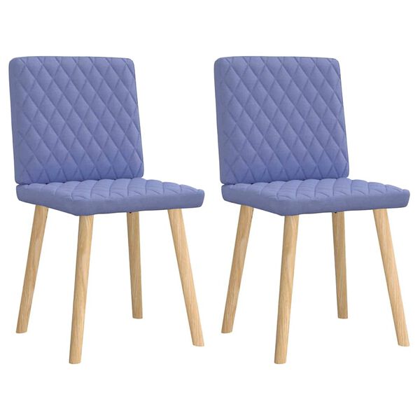 vidaXL Chaises &agrave; manger lot de 2 bleu jean tissu