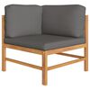 vidaXL Salon de jardin 2 pcs avec coussins gris fonc&eacute; Bois de teck