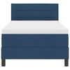 vidaXL Lit &agrave; ressorts avec matelas Bleu 90 x 190 cm tissu