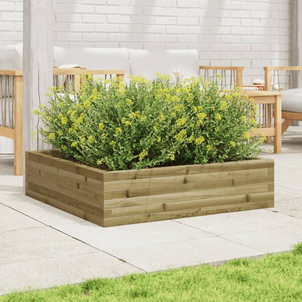 vidaXL Jardini&egrave;re 90x90x23 cm bois de pin impr&eacute;gn&eacute;