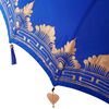 vidaXL Parasol balinais 260 Bleu 180-190 cm Coton et bois massif