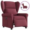 vidaXL Fauteuil inclinable &eacute;lectrique Rouge bordeaux Tissu