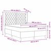 vidaXL Lit &agrave; ressorts avec matelas Gris fonc&eacute; 200 x 160 cm Polyester