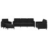 vidaXL Ensemble de canap&eacute;s 4 pcs noir velours