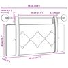 vidaXL T&ecirc;te de lit suspendue Gris clair 90 x 55 x 5 cm Velours