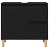vidaXL Ensemble de mobilier de salle de bain 3 pcs Ch&ecirc;ne noir