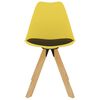 vidaXL Ensemble de salle &agrave; manger 5 pcs Jaune et noir