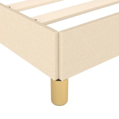 vidaXL Cadre de lit sans matelas crème 80x200 cm tissu