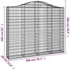 vidaXL Paniers &agrave; gabions arqu&eacute;s 13 pcs 200x30x160/180 cm Fer galvanis&eacute;