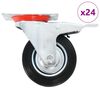 vidaXL 24 pcs Roulettes pivotantes 100 mm
