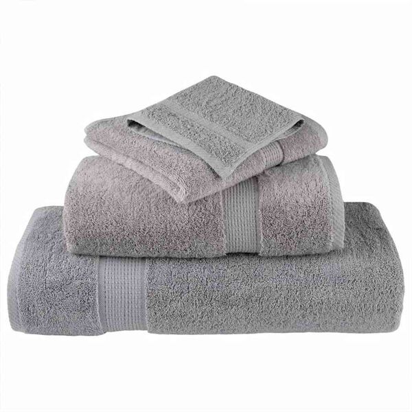 vidaXL Serviette Invit&eacute; SOLUND Gris Coton