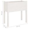 vidaXL Jardini&egrave;res 2 pcs Blanc 70x31x70 cm Bois de pin massif