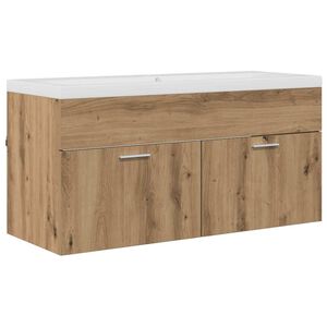 vidaXL Armoire de salle de bain Ch&ecirc;ne artisanal 100 x 38,5 x 46 cm