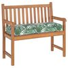vidaXL Coussin pour banc de palette Motif de feuille 110 x 40 x 8 cm